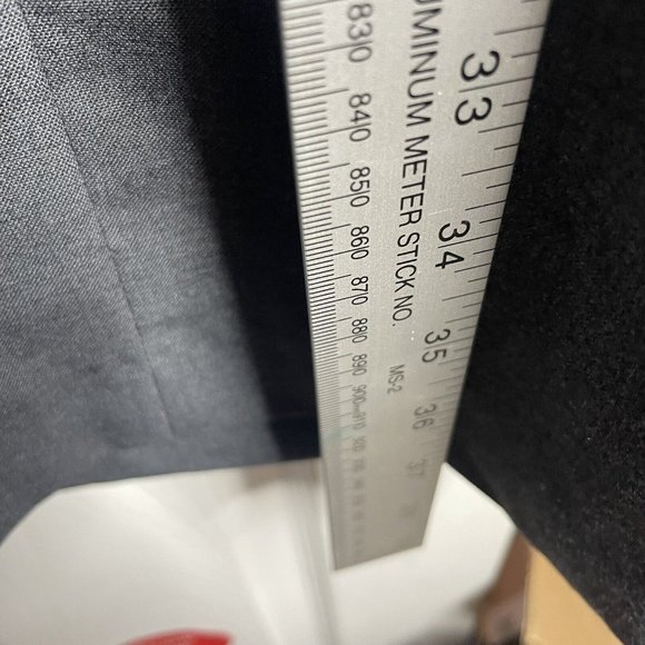 Of Mercer Madison Sheath Dress Womens 0 Half Sleeve Gray Virgin Wool Flaw - Picture 8 of 8